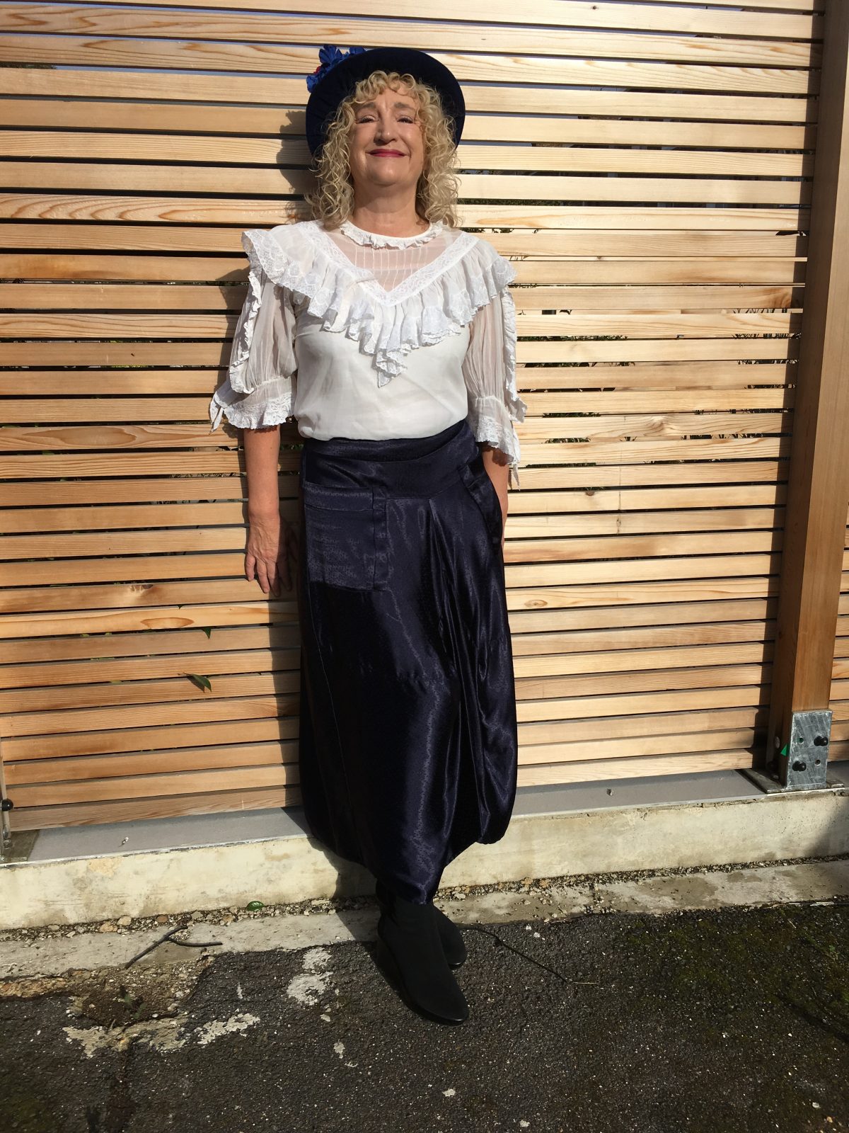 Jenny At Tolworth School Dressed As Edwardian Oct 2018 Clock Unveiling Jenny Mosley